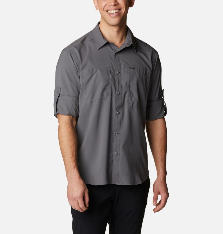 Thumbnail: Men's Silver Ridge Utility Lite Long Sleeve Shirt, Color: City Grey, image 7