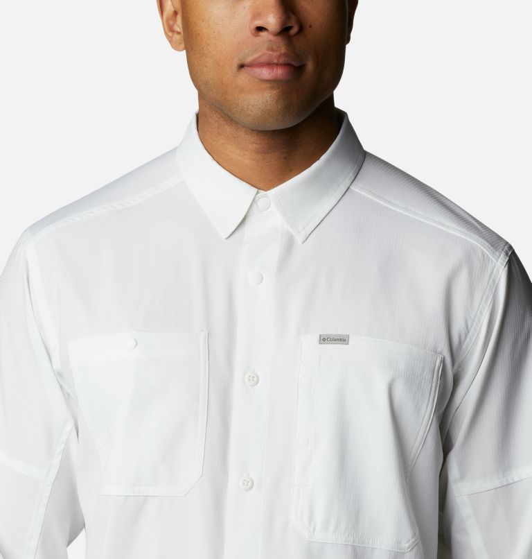 Thumbnail: Men's Silver Ridge Utility Lite Long Sleeve Shirt, Color: White, image 4