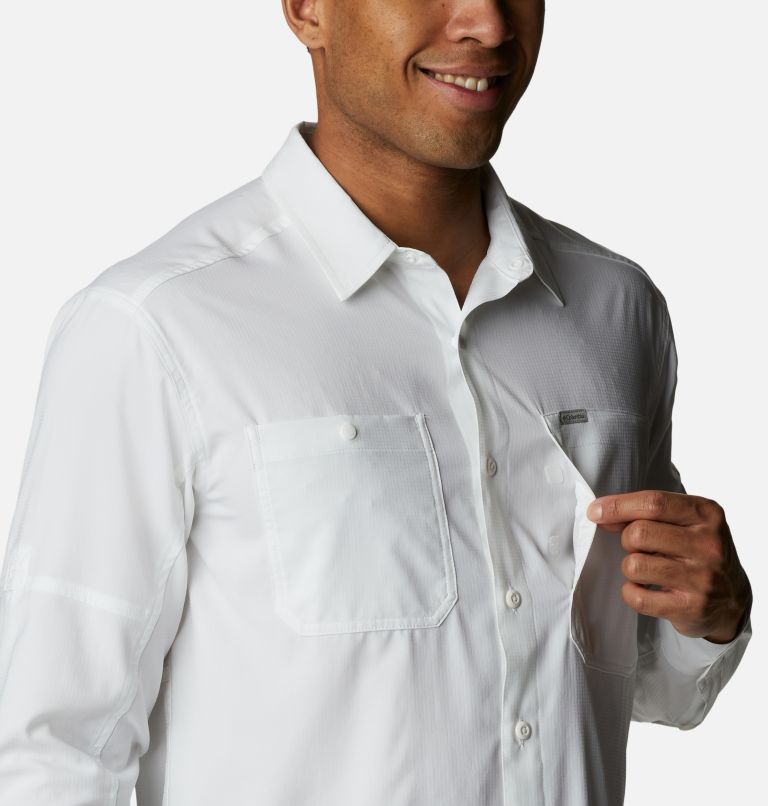 Thumbnail: Men's Silver Ridge Utility Lite Long Sleeve Shirt, Color: White, image 6