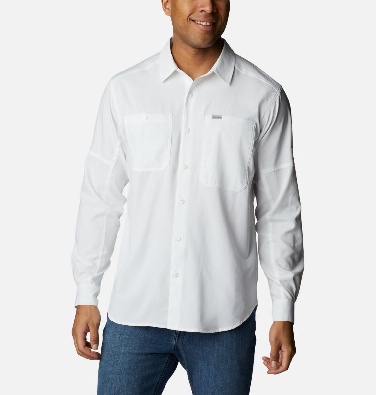 Men's Silver Ridge Utility Lite Long Sleeve Shirt, Color: White, image 1