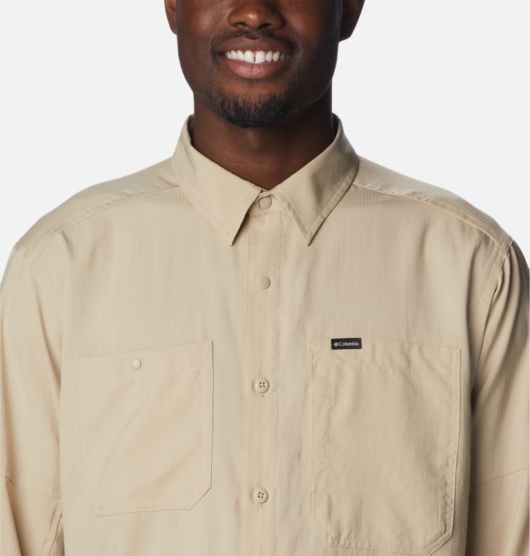 Men's Silver Ridge Utility Lite Long Sleeve Shirt, Color: Ancient Fossil, image 4