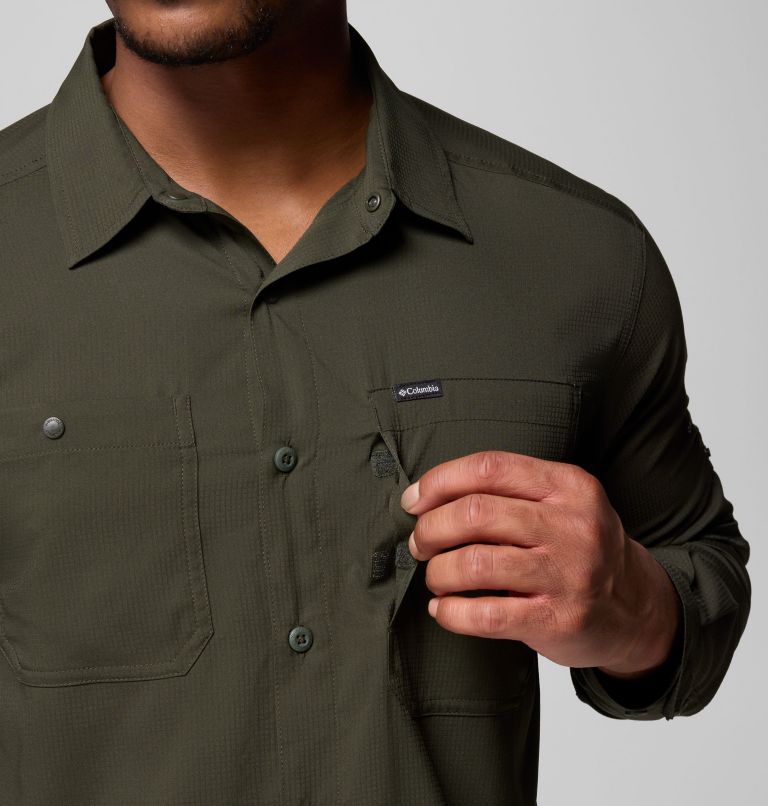 Men's Silver Ridge Utility Lite Long Sleeve Shirt, Color: Greenscape, image 8