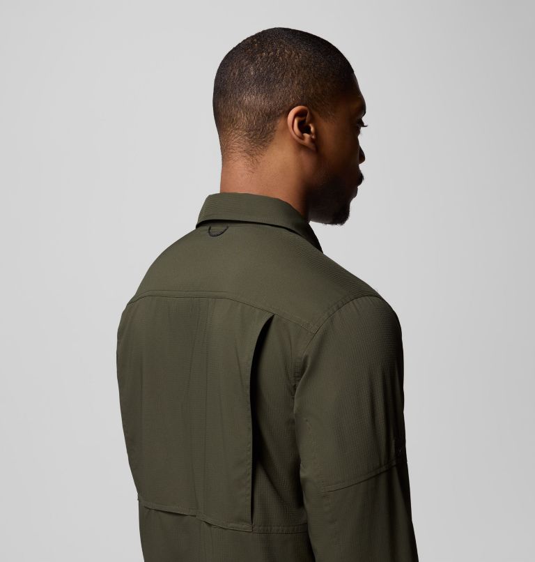 Men's Silver Ridge Utility Lite Long Sleeve Shirt, Color: Greenscape, image 9