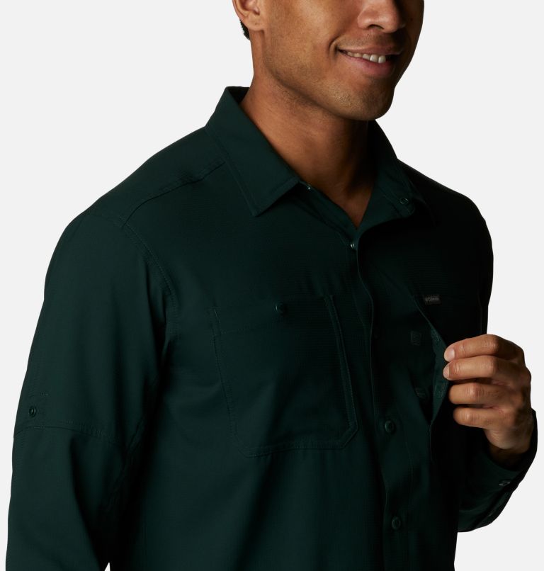 Thumbnail: Men's Silver Ridge Utility Lite Long Sleeve Shirt - Tall, Color: Spruce, image 6
