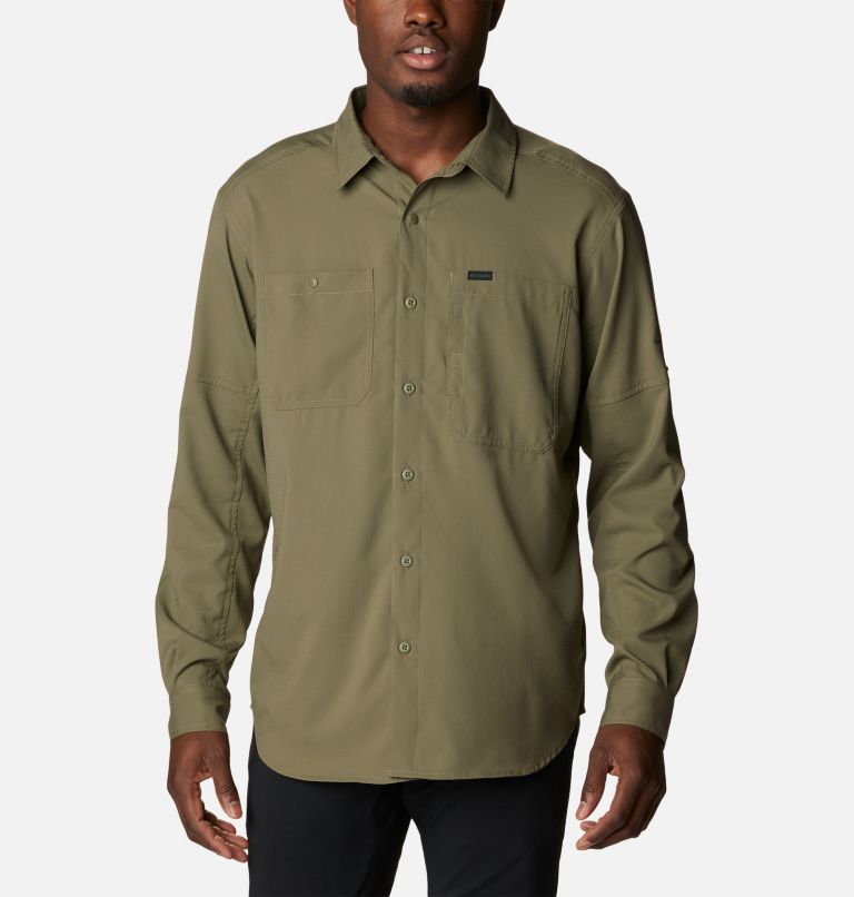 Thumbnail: Men's Silver Ridge Utility Lite Long Sleeve Shirt, Color: Stone Green, image 1