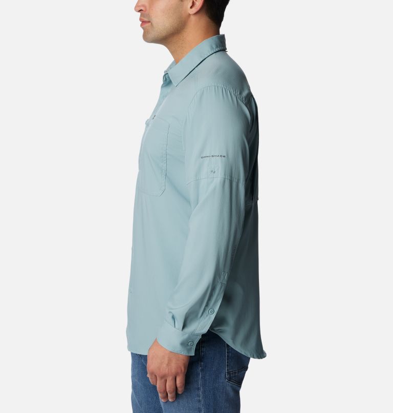 Men's Silver Ridge Utility Lite Long Sleeve Shirt, Color: Stone Blue, image 3