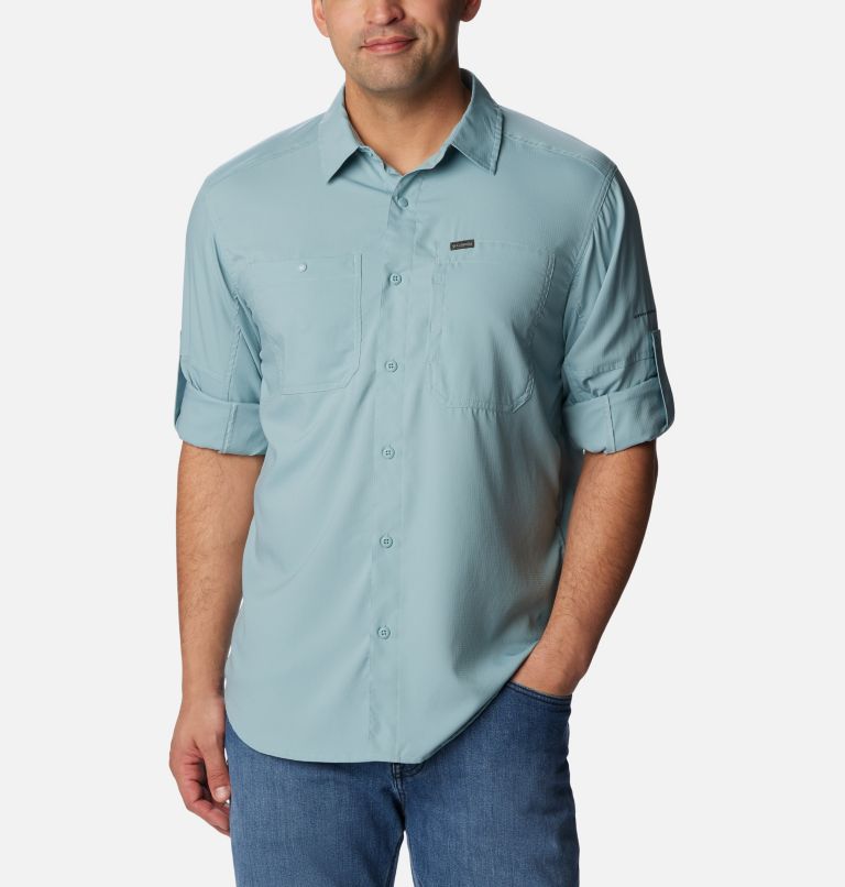Men's Silver Ridge Utility Lite Long Sleeve Shirt, Color: Stone Blue, image 6