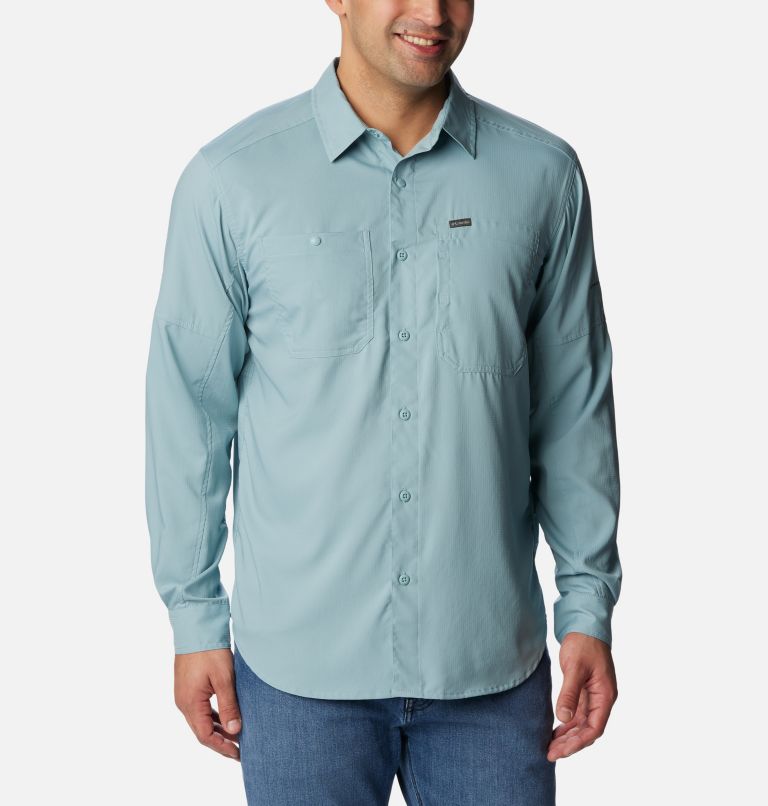 Men's Silver Ridge Utility Lite Long Sleeve Shirt, Color: Stone Blue, image 1