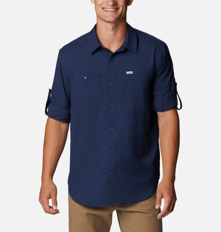 Thumbnail: Men's Silver Ridge Utility Lite Long Sleeve Shirt, Color: Collegiate Navy, image 6