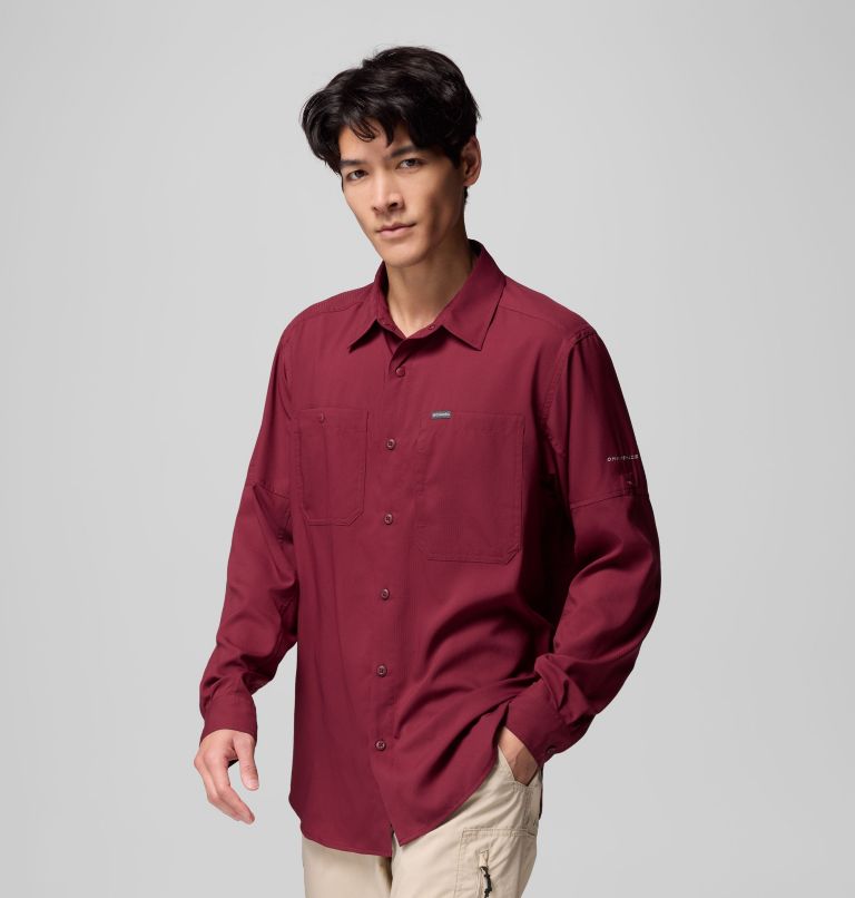 Men's Silver Ridge Utility Lite Long Sleeve Shirt, Color: Rich Wine, image 4