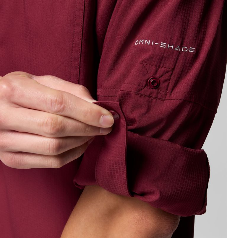 Men's Silver Ridge Utility Lite Long Sleeve Shirt, Color: Rich Wine, image 6