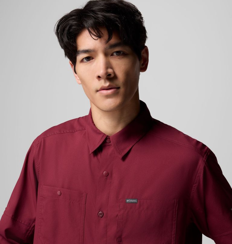 Men's Silver Ridge Utility Lite Long Sleeve Shirt, Color: Rich Wine, image 7