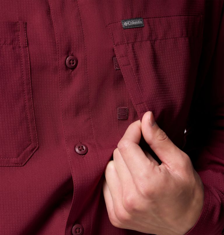 Men's Silver Ridge Utility Lite Long Sleeve Shirt, Color: Rich Wine, image 8
