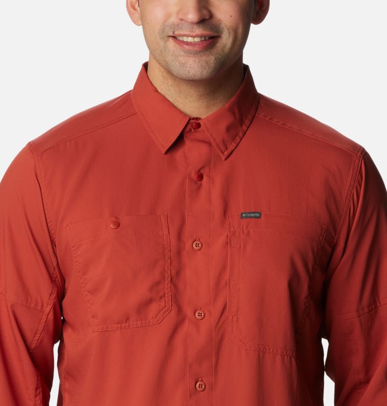 Men's Silver Ridge Utility Lite Long Sleeve Shirt, Color: Warp Red, image 4