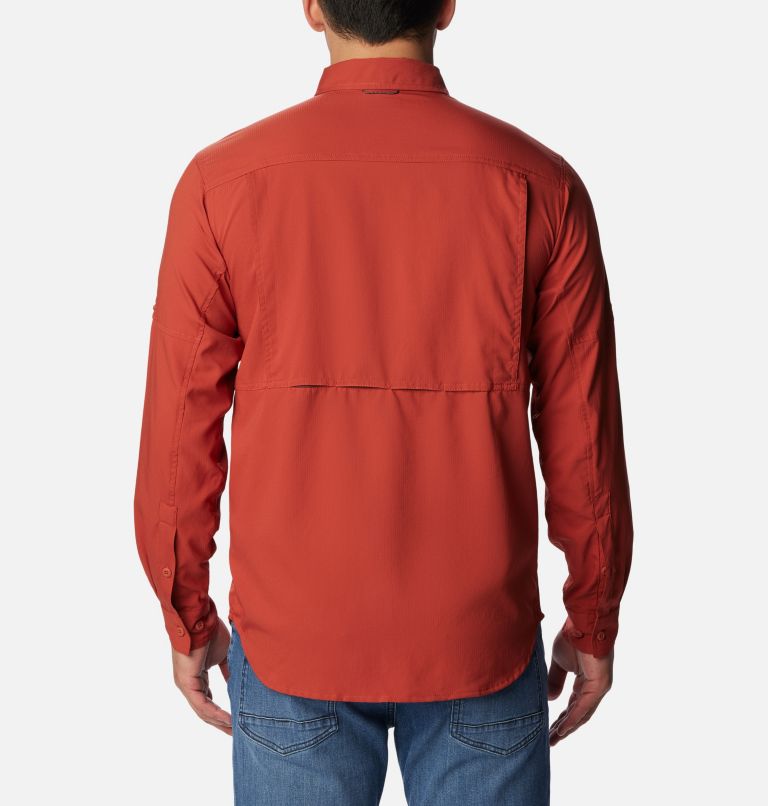 Men's Silver Ridge Utility Lite Long Sleeve Shirt, Color: Warp Red, image 2