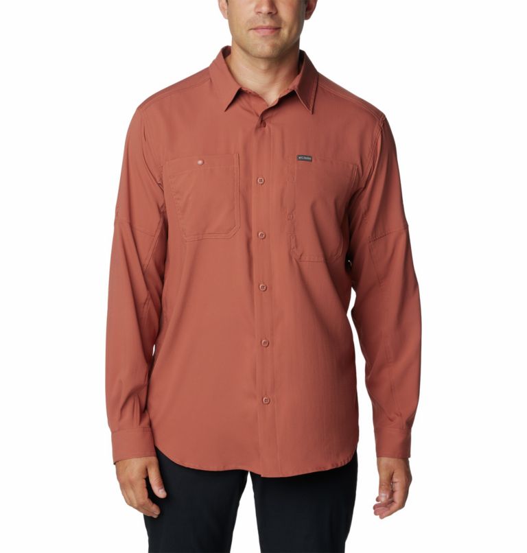 Columbia Silver Ridge Utility Lite Long Sleeve Shirt (L, Red)