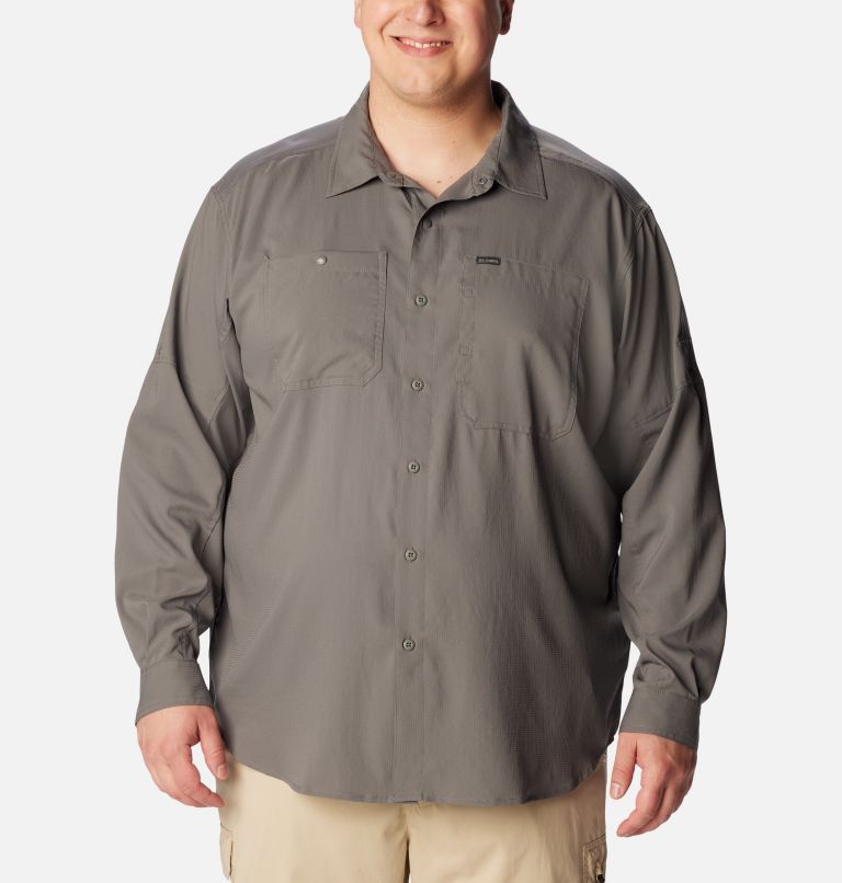 Thumbnail: Men's Silver Ridge Utility Lite Long Sleeve Shirt - Big , Color: City Grey, image 1