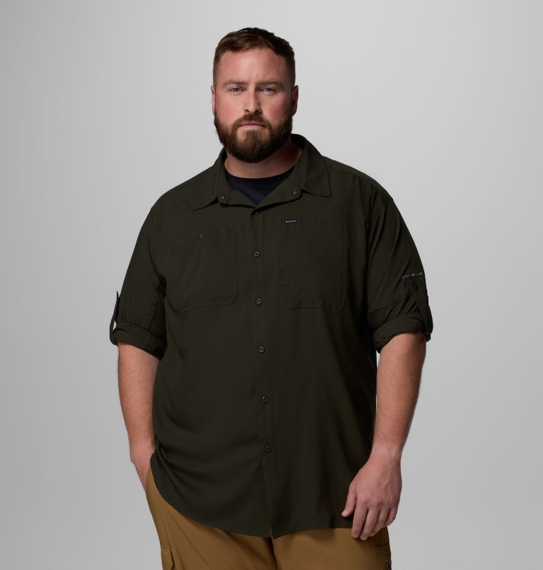 Men's Silver Ridge Utility Lite Long Sleeve Shirt - Big, Color: Greenscape, image 5