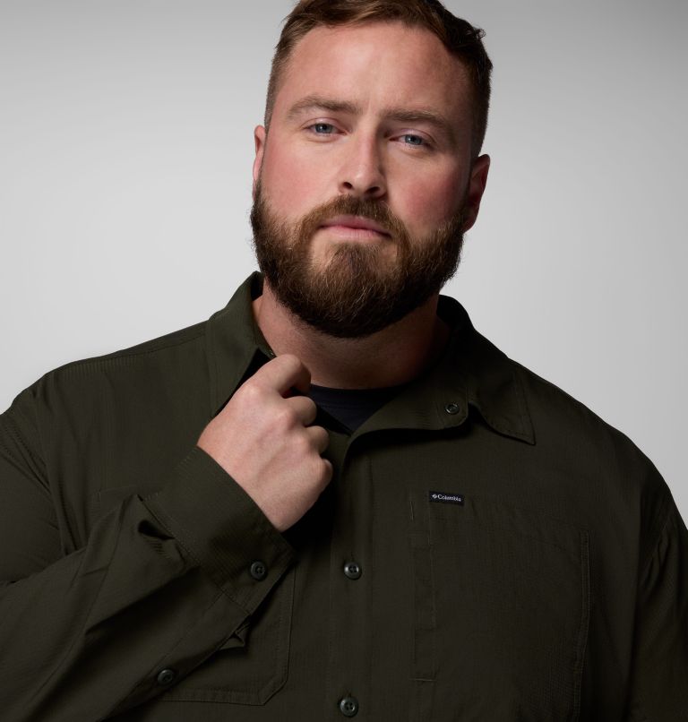 Men's Silver Ridge Utility Lite Long Sleeve Shirt - Big, Color: Greenscape, image 7
