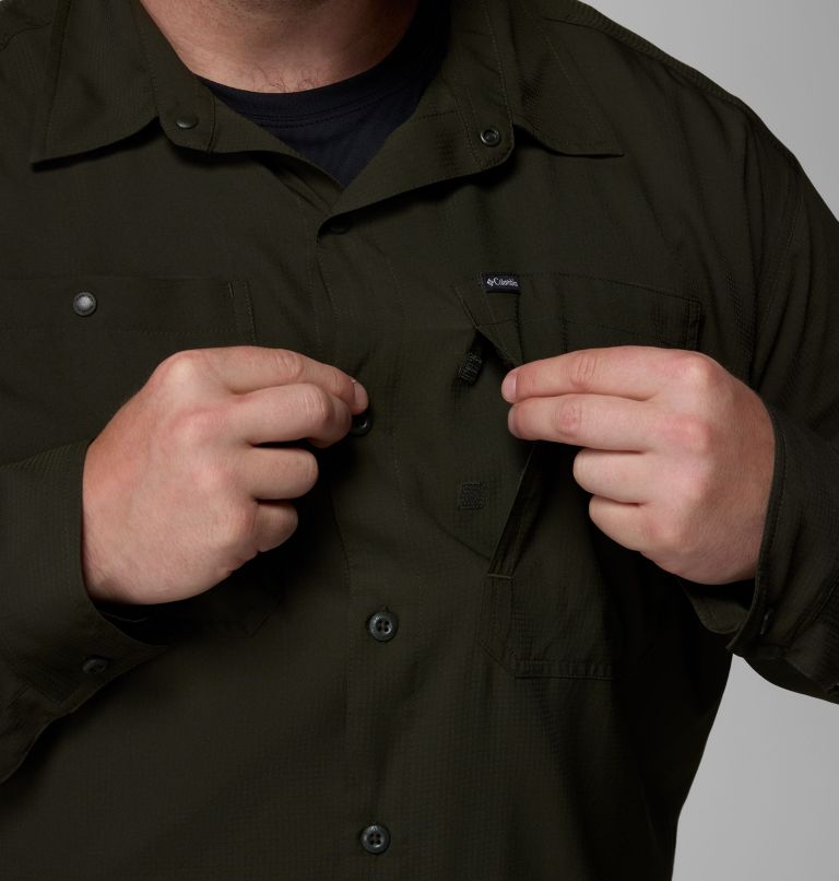 Men's Silver Ridge Utility Lite Long Sleeve Shirt - Big, Color: Greenscape, image 8