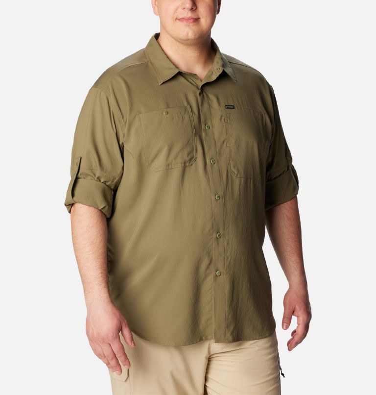 Men's Silver Ridge Utility Lite Long Sleeve Shirt - Big, Color: Stone Green, image 7