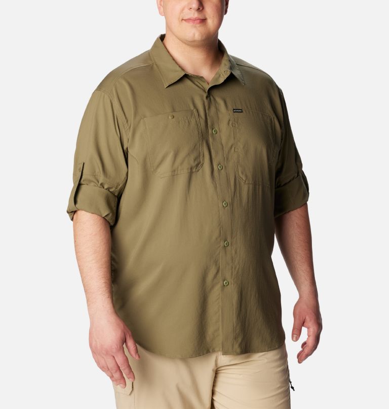 Thumbnail: Men's Silver Ridge Utility Lite Long Sleeve Shirt - Big , Color: Stone Green, image 7