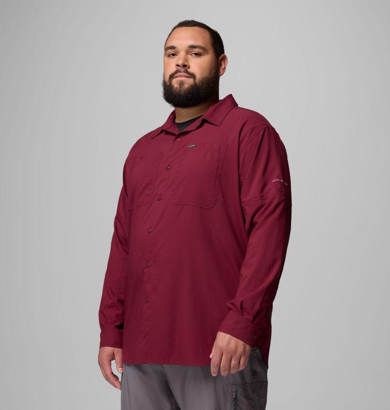 Men's Silver Ridge Utility Lite Long Sleeve Shirt - Big, Color: Rich Wine, image 4