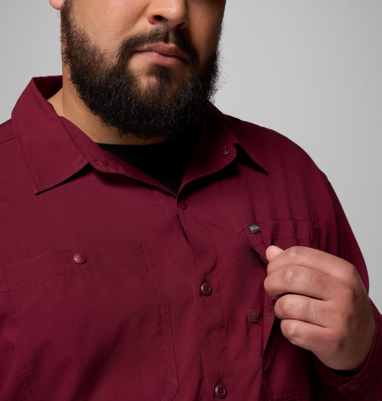 Men's Silver Ridge Utility Lite Long Sleeve Shirt - Big, Color: Rich Wine, image 8