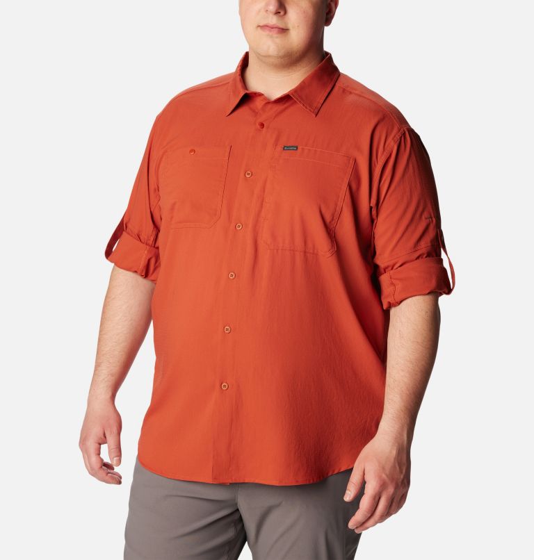 Thumbnail: Men's Silver Ridge Utility Lite Long Sleeve Shirt - Big , Color: Warp Red, image 7