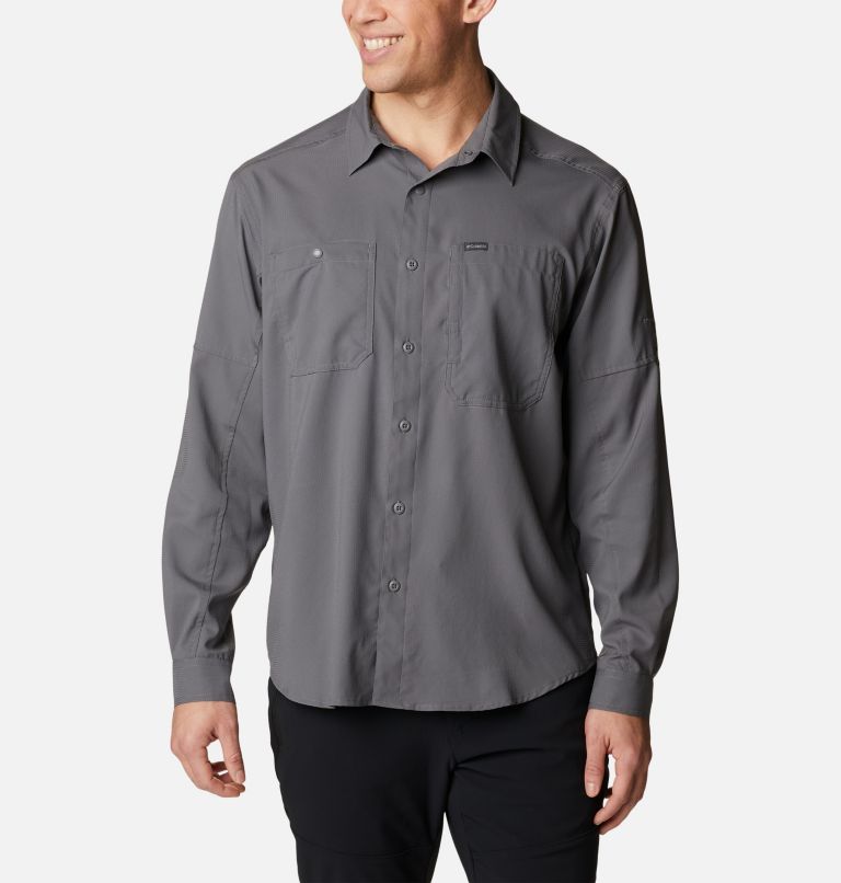 Thumbnail: Men's Silver Ridge Utility Lite Long Sleeve Shirt - Tall, Color: City Grey, image 1