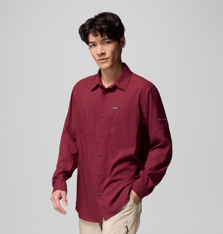 Men's Silver Ridge Utility Lite Long Sleeve Shirt - Tall, Color: Rich Wine, image 4
