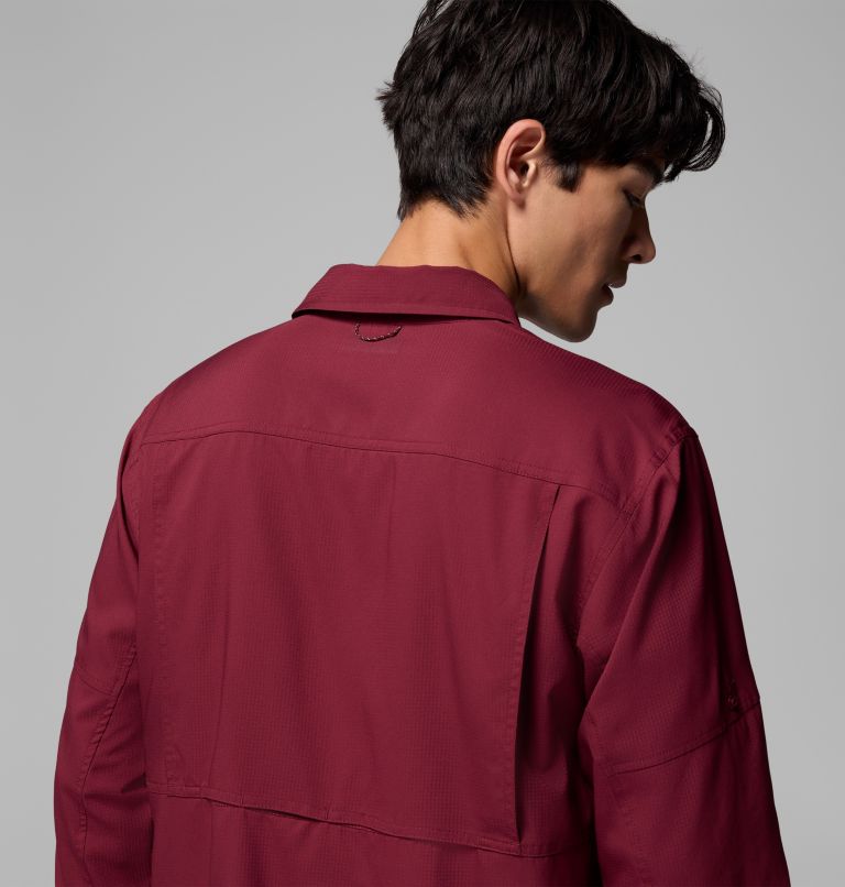 Men's Silver Ridge Utility Lite Long Sleeve Shirt - Tall, Color: Rich Wine, image 9