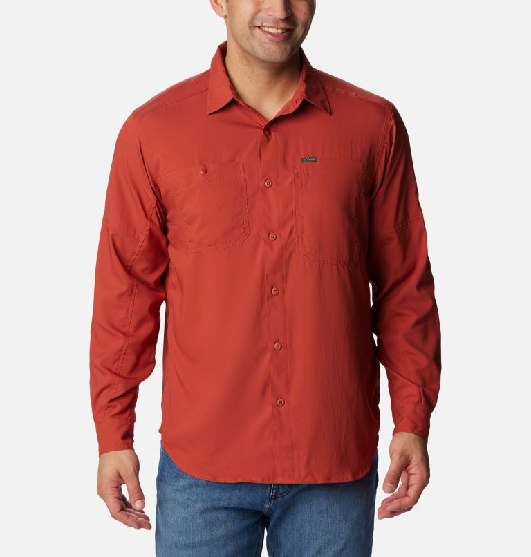 Men's Silver Ridge Utility Lite Long Sleeve Shirt - Tall, Color: Warp Red, image 1