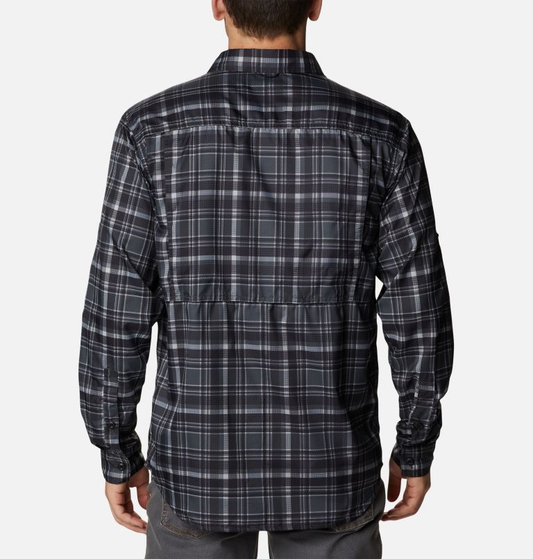 Men's Silver Ridge Utility Lite Plaid Long Sleeve Shirt, Color: Black Multi Plaid, image 2