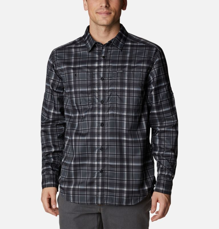 Thumbnail: Men's Silver Ridge Utility Lite Plaid Long Sleeve Shirt, Color: Black Multi Plaid, image 1