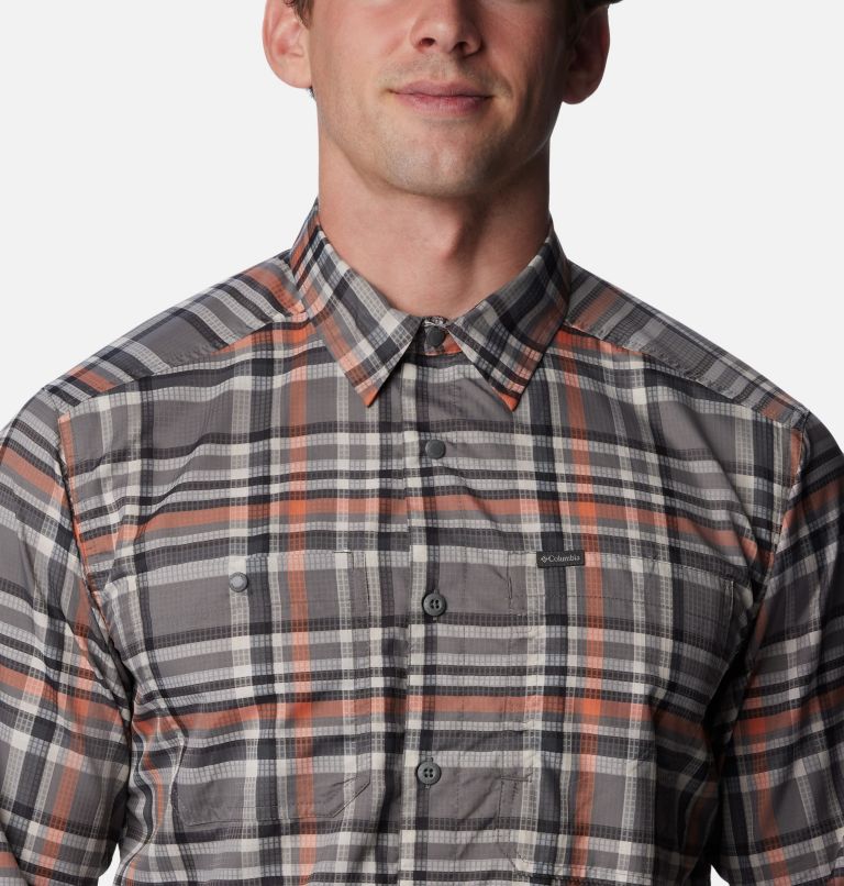 columbia men's silver ridge plaid long sleeve shirt