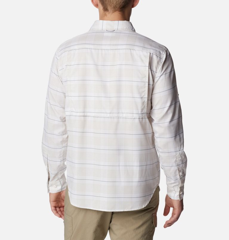 Men's Silver Ridge Utility Lite Plaid Long Sleeve Shirt, Color: White Trail Crossing Plaid, image 2