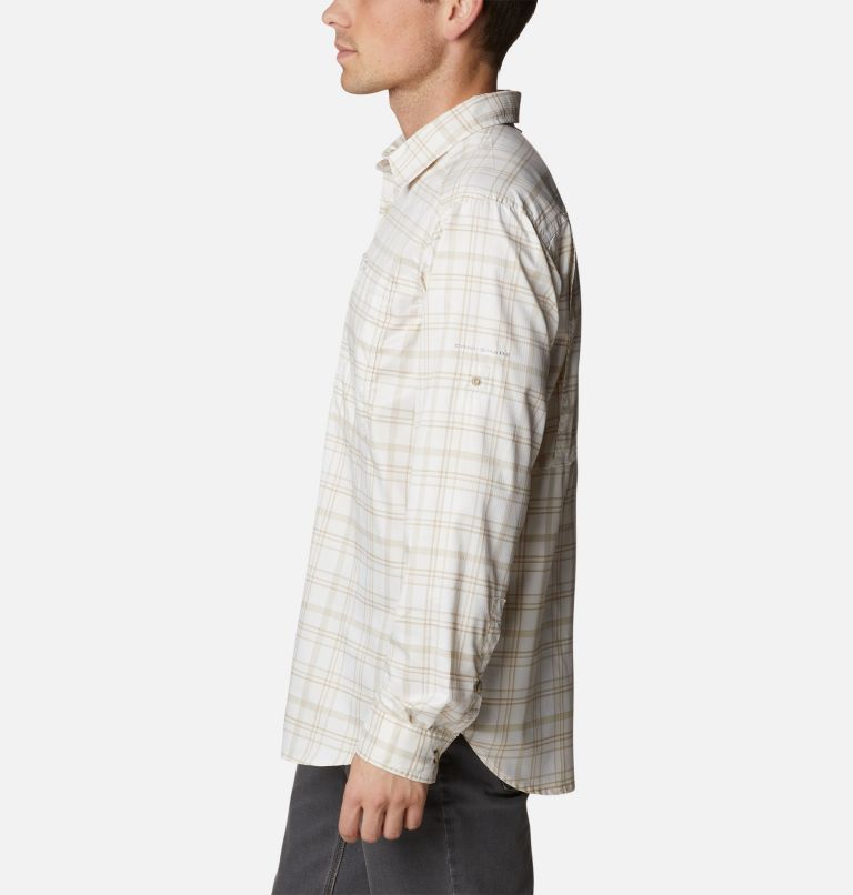 Men's Silver Ridge Utility Lite Plaid Long Sleeve Shirt, Color: Chalk Multi Plaid, image 3