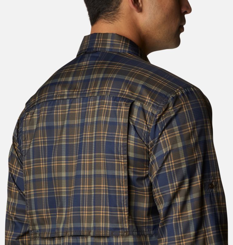 Men's Silver Ridge Utility Lite Plaid Long Sleeve Shirt, Color: Cordovan Multi Plaid, image 5