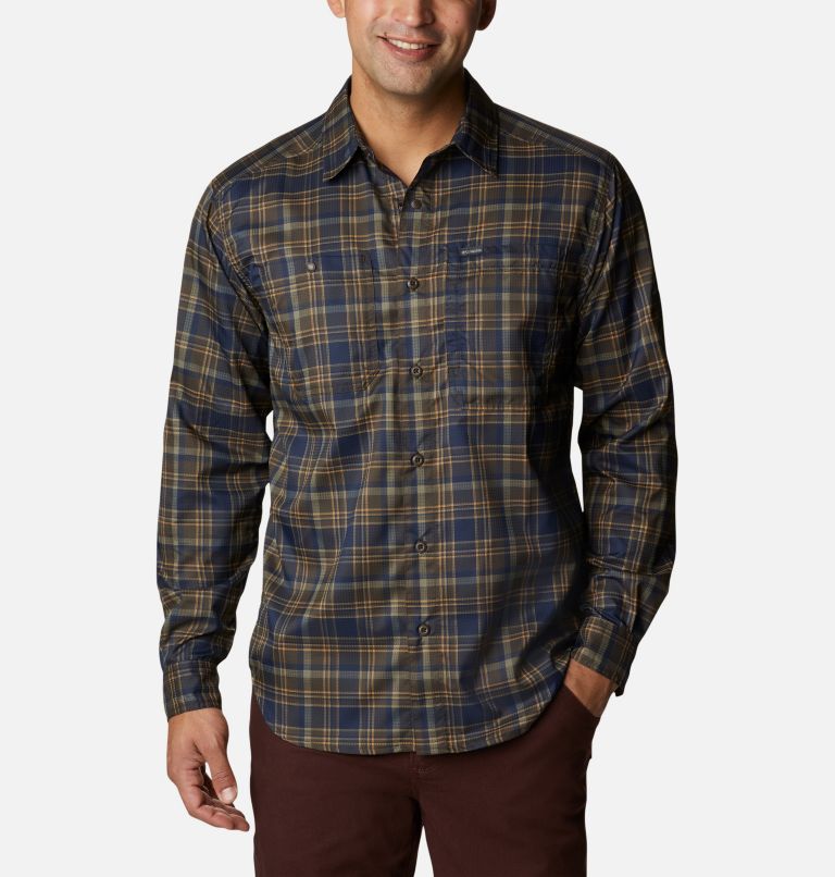 Thumbnail: Men's Silver Ridge Utility Lite Plaid Long Sleeve Shirt, Color: Cordovan Multi Plaid, image 1