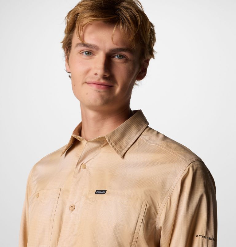 Men's Silver Ridge Utility Lite Plaid Long Sleeve Shirt, Color: Canoe Large Blur Check, image 5