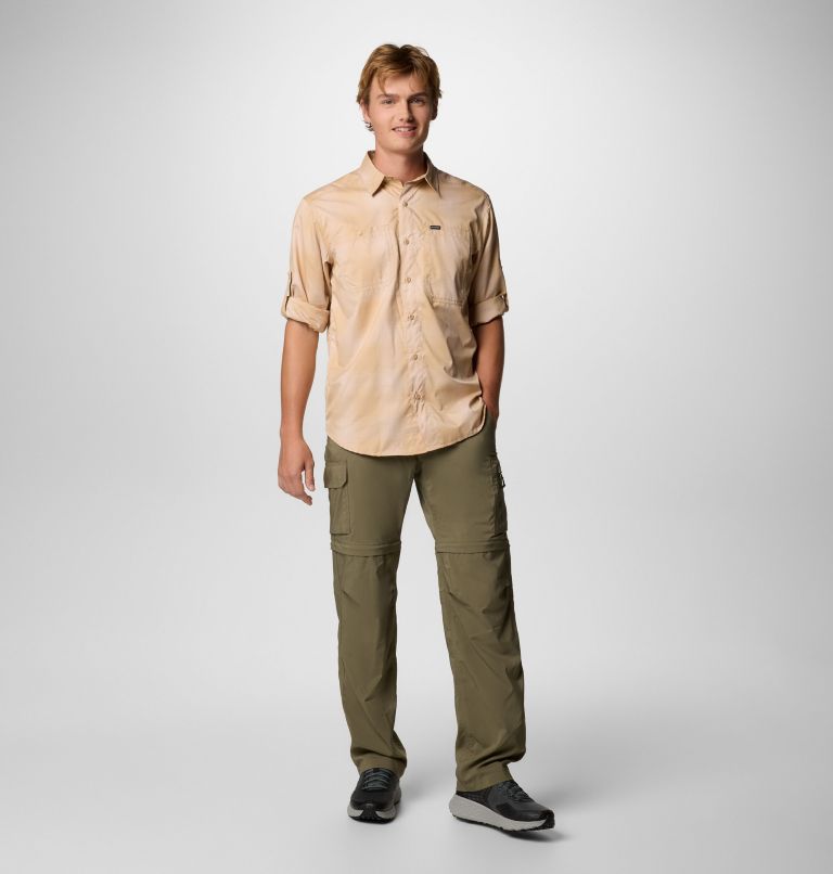 Men's Silver Ridge Utility Lite Plaid Long Sleeve Shirt, Color: Canoe Large Blur Check, image 2