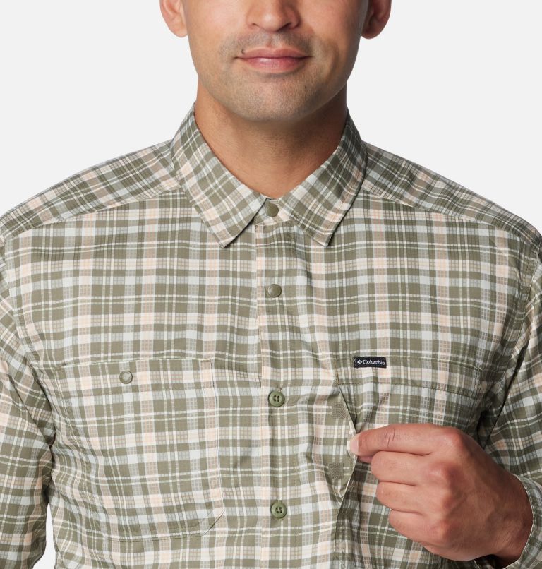 Columbia Silver Ridge Utility Lite Plaid Long-Sleeve Shirt - Men's Stone Green/Multi Plaid, XL