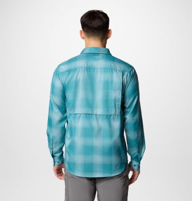 Men's Silver Ridge Utility Lite Plaid Shirt, Color: River Blue Large Blur Check, image 2