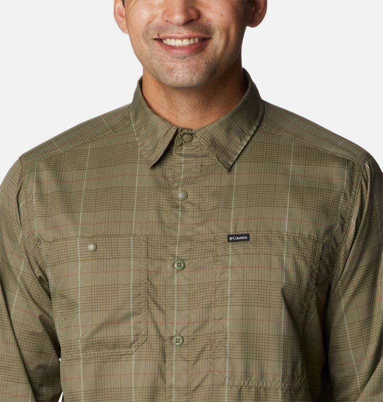 Thumbnail: Men's Silver Ridge Utility Lite Plaid Shirt, Color: Stone Green Trail Crossing Plaid, image 4