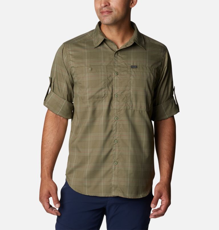 Men's Silver Ridge Utility Lite Plaid Shirt, Color: Stone Green Trail Crossing Plaid, image 6