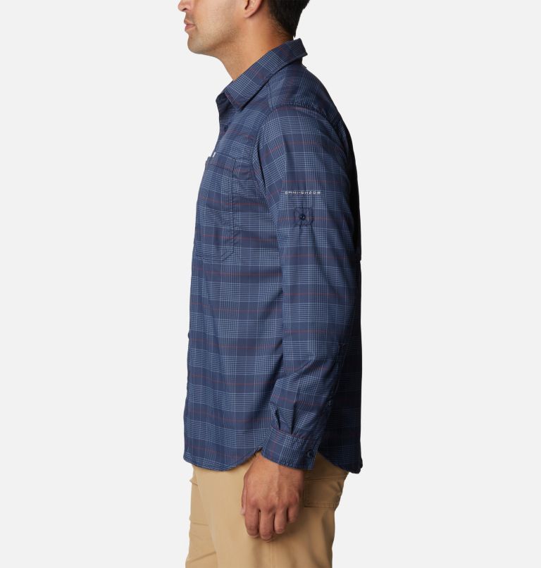 Men's Silver Ridge Utility Lite Plaid Shirt, Color: Collegiate Navy Trail Crossing Plaid, image 3