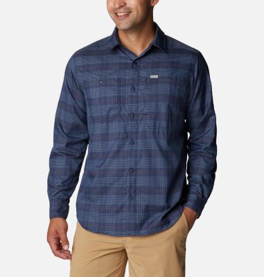 Columbia Men's Flare Gun Flannel Long Sleeve Shirt - Dallas Cowboys - M - BluePlaid