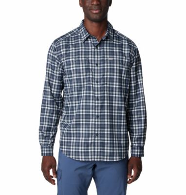 Columbia Men's Silver Ridge Short Sleeve Seesucker Shirt, Moisture Wicking,  Sun Protection, Safari Stripe, Medium