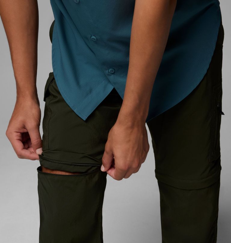 Men's Silver Ridge Utility Convertible Hiking Trousers, Color: Greenscape, image 7